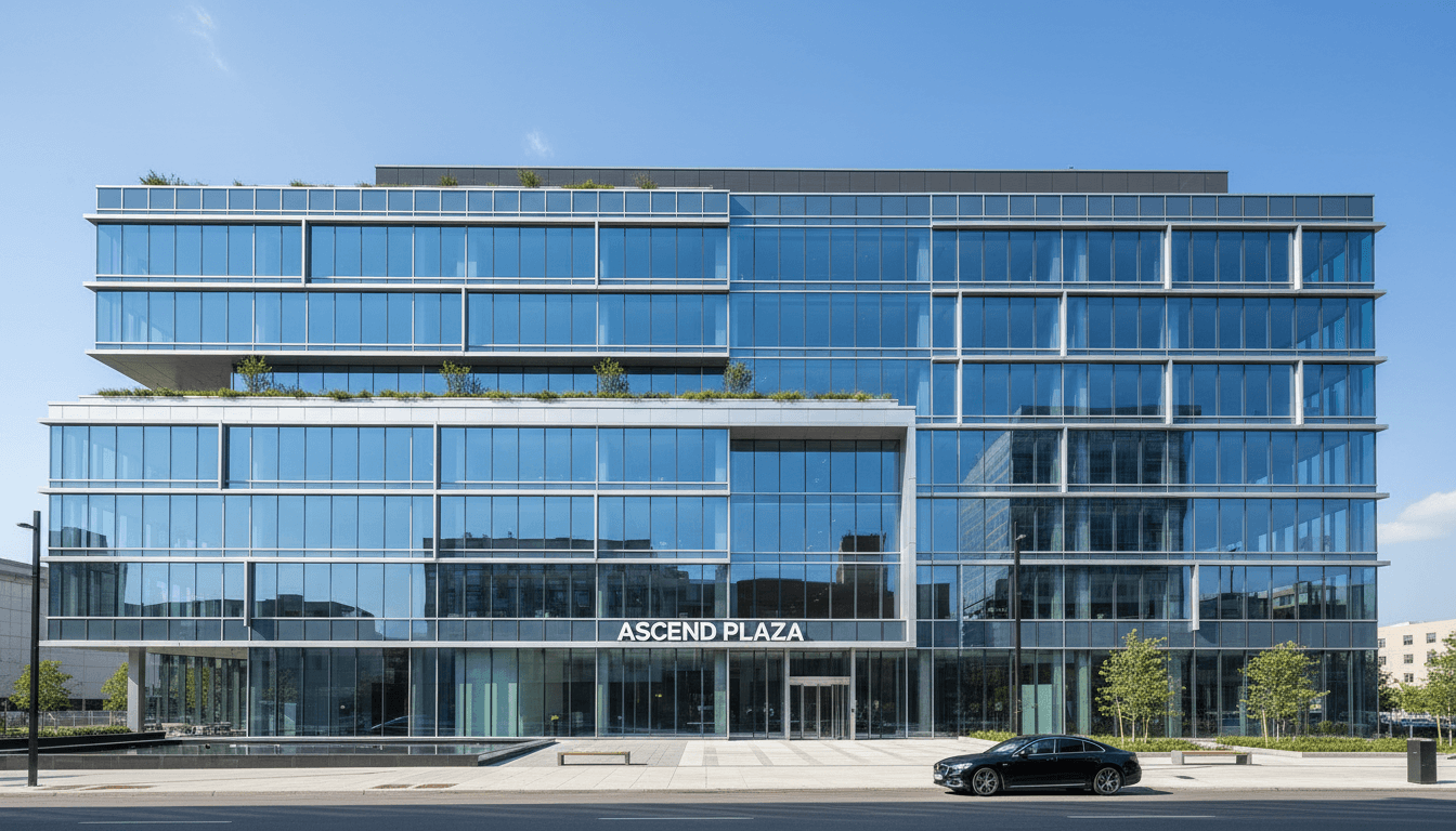 Clean modern office building exterior