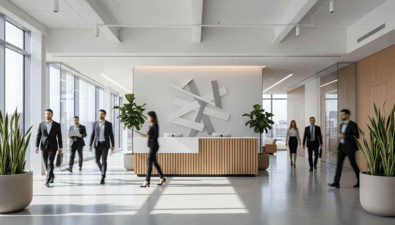 Professional office building exterior with modern architectural design